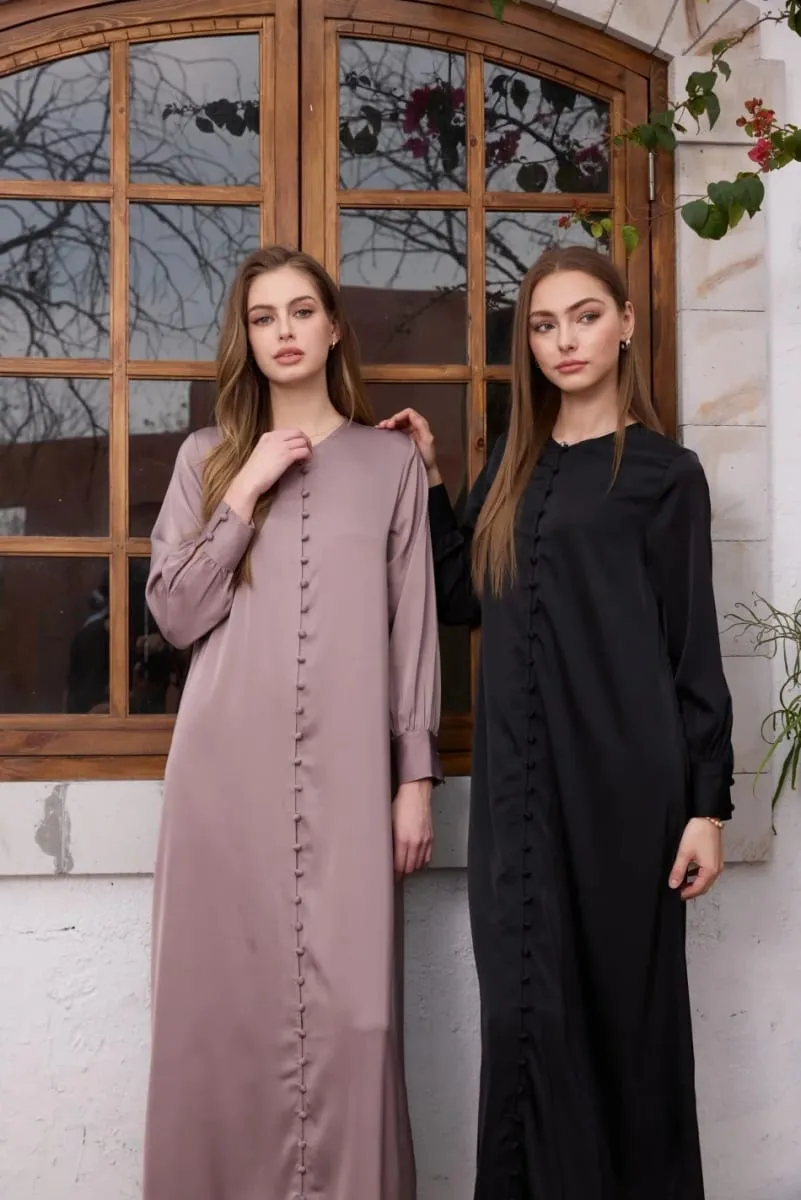 AS SS26 light satin ball buttons dress lightweight super comfortable fabric dressy woman clothes — image 6