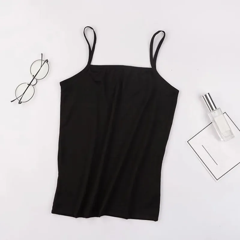 2020 Cho Nữ Xe Tăng Áo Dây Đeo Có Thể Điều Chỉnh Tích Hợp Cốc Đệm Không Dây Yếm Camis Áo Vest Nữ Nhà Cơ Bản Bể — image 12