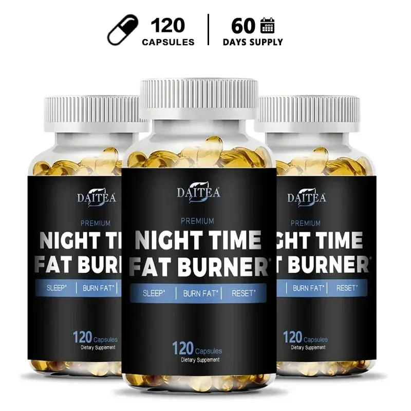 Daitea Night Fat Burning Supplement - with Vitamin D3 Green Coffee Beans Green Tea Natural Plants - Sleep & Weight Management — image 9