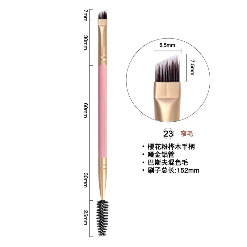 100 pièces LOGO personnalisé Double tête brosse à sourcils cils cosmétiques pinceaux de maquillage Eyeliner maquillage brosse outils — image 8