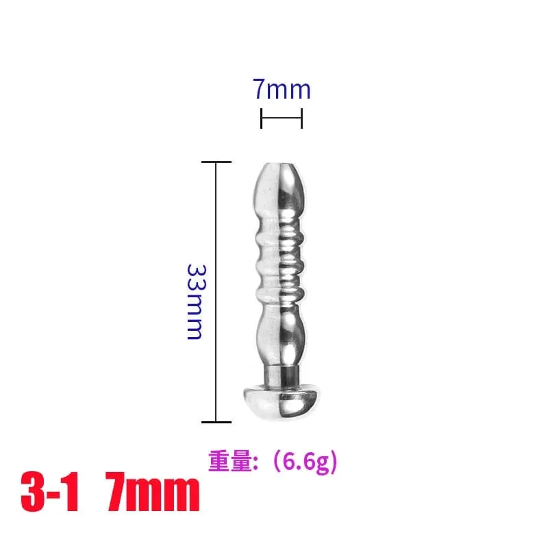 Male Stainless Steel Urethral Plug Urethral Dildo Sounding Penis Plug Urethra Stimulate Dilator Masturbation Rod Sex Toy for Men