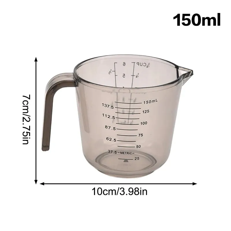 1 Chiếc Làm Bánh Chất Lỏng Cốc Đo PS Cân Cốc Nhựa Đo Thể Tích Cốc Bếp Dụng Cụ Nướng Bánh 150/300/600/1000Ml