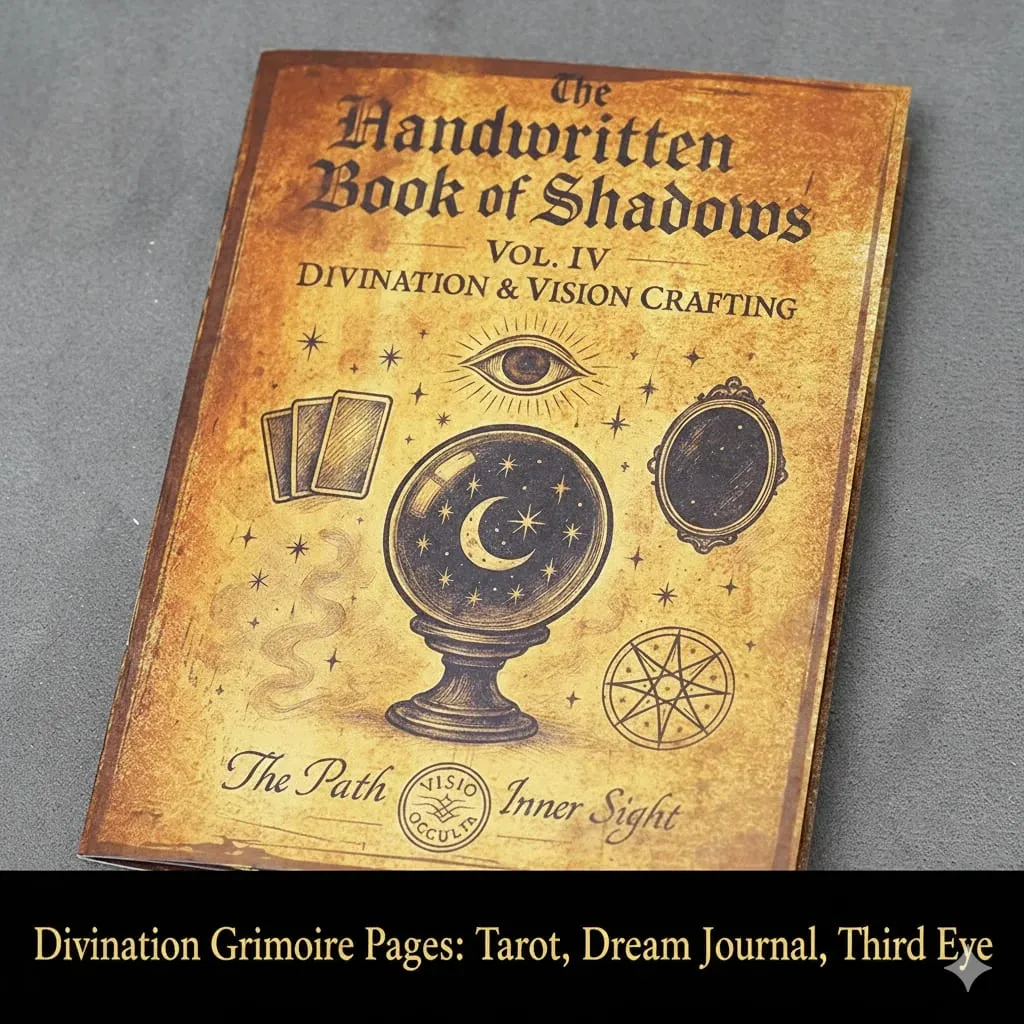 77 Seiten Hexerei-Grimoire-Seiten-Set „Buch der Schatten“ mit Mondphasen, Kräuterkunde-Zaubersprüchen, Gothic Dark Academia-Hexentagebuch — image 21