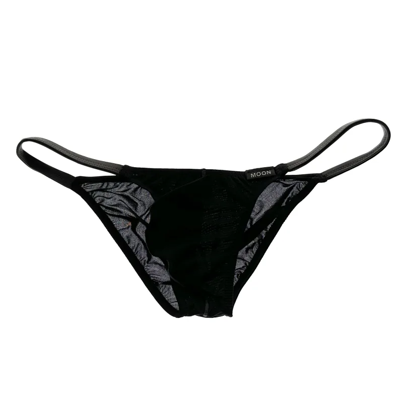 Slip da uomo a vita bassa in seta di ghiaccio con custodia a U Color Block, traspirante, morbido e confortevole, intimo maschile quotidiano