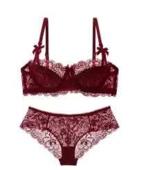 Set Bra Gadis Telinga Arnab Cup Pure Desire | Bra Tarik Atas dengan Bow | Bra renda Perancis bernafas | Malam Tarikh Cawan Anti-gelincir — image 15