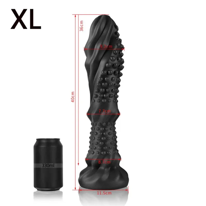Lobo dente vara enorme longo anal plug grande vibrador butt plug ânus expansão estimulador massagem de próstata brinquedos sexuais anal para mulher homem — image 8