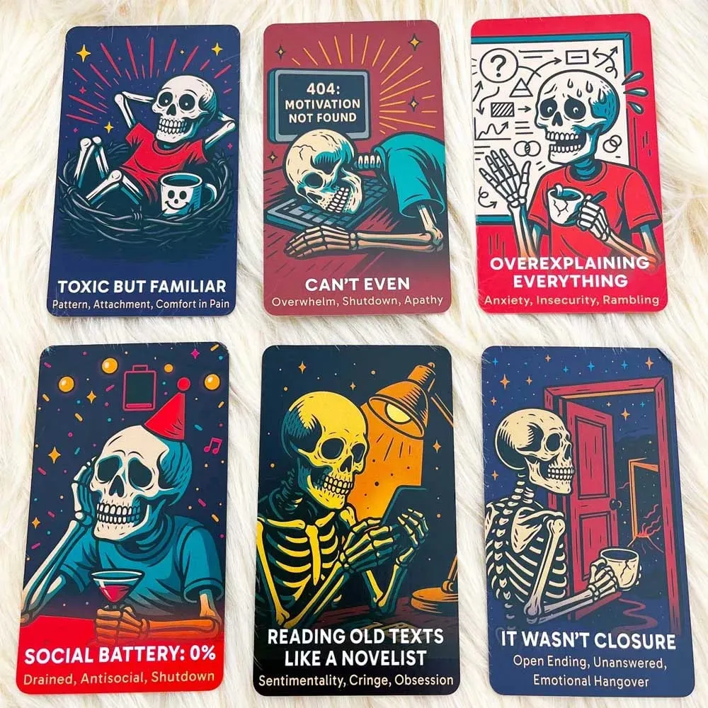 The Dead Inside Deck Kad Tarot 54 Kad 13x8cm Ramalan Rangka Oracle Meet Death Di Bawah Dek Permainan Kad — image 3