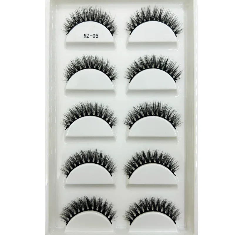 Commercio all'ingrosso 5 paia 3D visone naturale ciglia finte trucco estensione ciglia finte ciglia finte cils make up bellezza Cilios — image 15