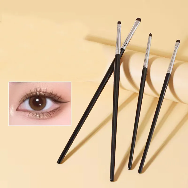 4Pcs Berus Pembayang Mata Halus Smudge Precision Eyeliner Berus Solek Kelopak Mata Penyerlah Berbaring Ulat Sutera Berus Solek Alat — image 1