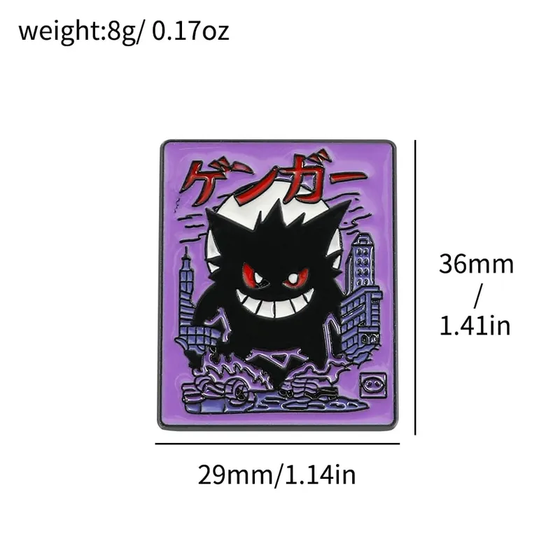 Gengarการ์ตูนเข็มกลัดอะนิเมะEnamel Lapel Pinsสำหรับอุปกรณ์เสริมกระเป๋าเป้สะพายหลังแฟนคอลเลกชันเข็มกลัดเครื่องประดับของขวัญ — image 9