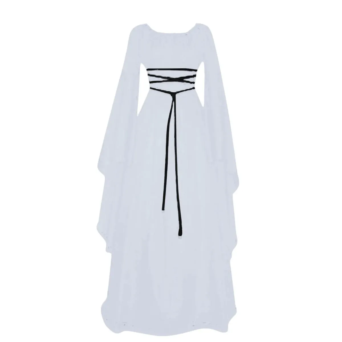 Abiti da donna Costume cosplay medievale vintage Fantasma Strega Vampiro Abito gotico Abito da festa in maschera di Natale di Halloween — image 6