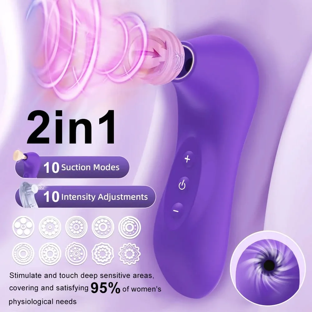 ที่มีประสิทธิภาพ Clitoral Sucker Vibrator หัวนม Clitoris Stimulator Massager 10 โหมด Oral อมควยสูญญากาศเพศของเล่นสำหรับผู้หญิง ... — image 2