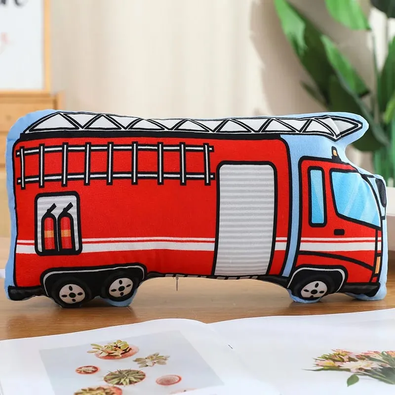 Trasporto pubblico colorato peluche cuscino imbottito escavatore moto serbatoio aereo divano decorazione della stanza cuscino uomini presenti — image 11