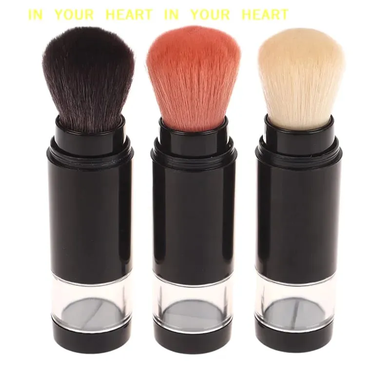 【X】 Pennello per fondotinta 2 in 1 Pennello per trucco Vuoto fard da viaggio con barattolo di cipria ricaricabile Strumenti di bellezza per il trucco — image 1