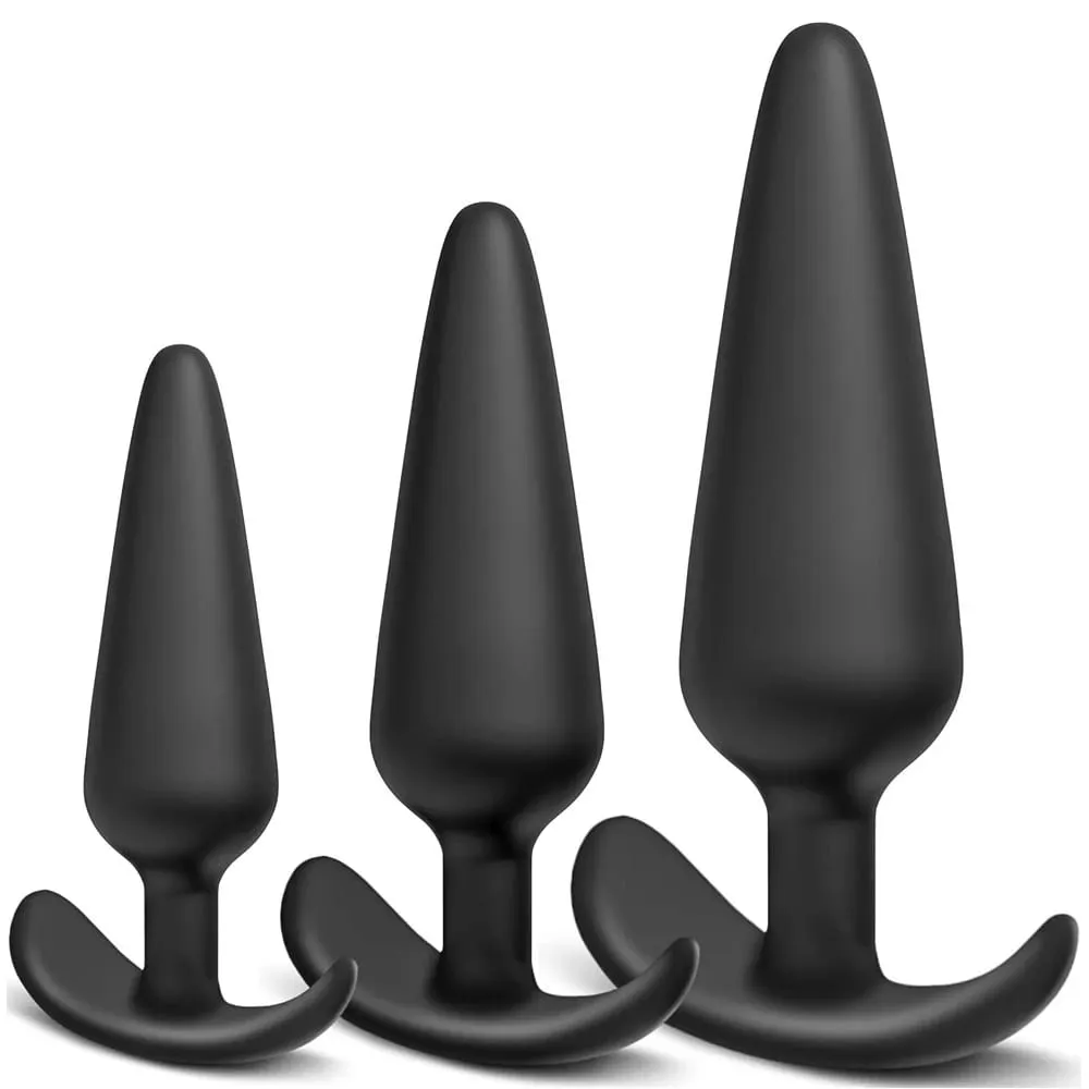 T รูปร่าง Anal Plug 3 ขนาดซิลิโคน Butt Plug Stimulator Anal Sex ของเล่นนวดต่อมลูกหมาก Dildo สำหรับผู้หญิงผู้ชายผู้ใหญ่ของเล่น — image 5