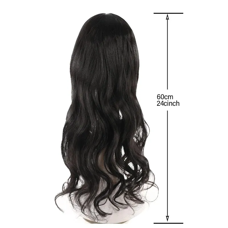 Voluminous Curly Synthetic Fiber Wig Topper – No Cap Needed BB Clips Secure Add Length & Body for Commute or Events — image 5