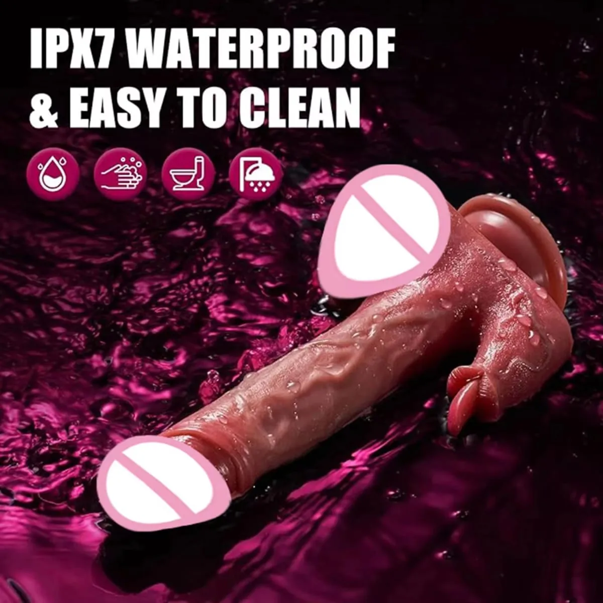 Sexy Thrusting Dildo Vibrátor Dálkové ovládání Olizování jazyka Klitoris Penis Sexuální hračky Vagina Pro ženy Masturbace Dospělé — image 3