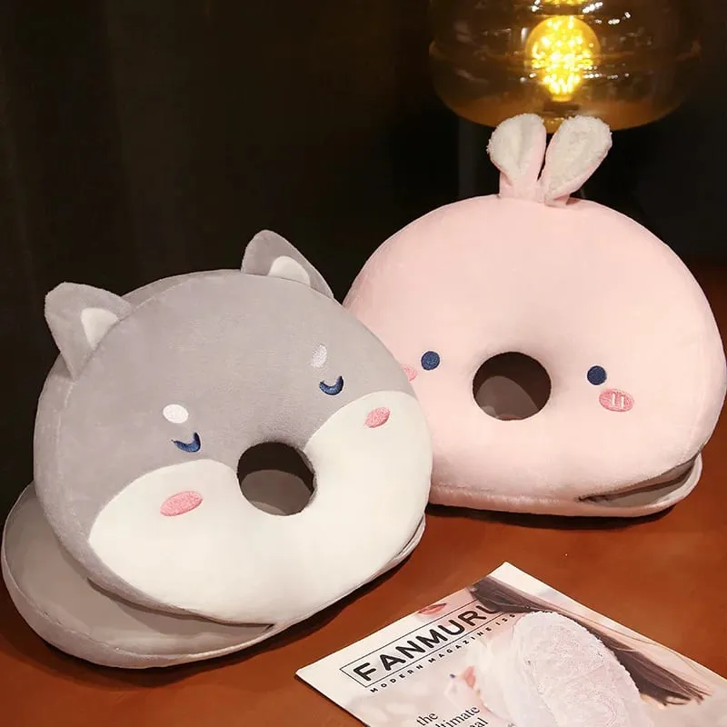 Coelho husky raposa travesseiro de pelúcia nap travesseiro de seda gelo superfície resfriamento almofada de sono escritório descanso travesseiro de viagem em casa abraço travesseiro presente — image 6