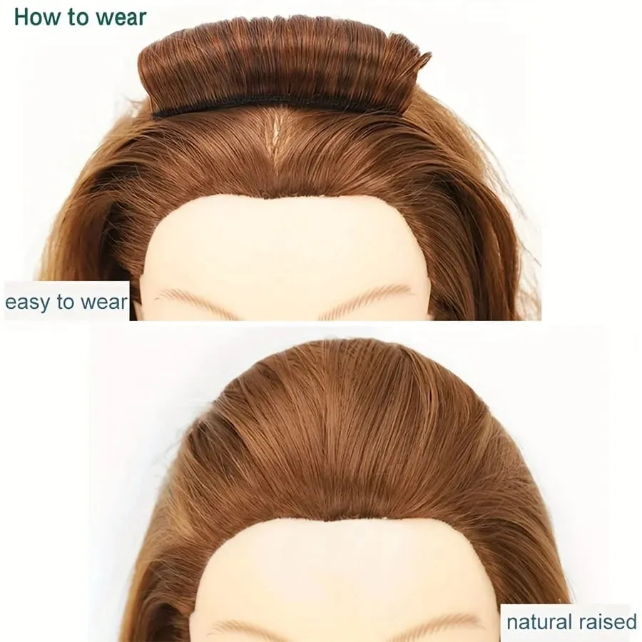 Synthetic Hair Invisible Bangs Pad High Straight Hair Up Comb False Hair Accessories Natural Hair Extension For Women Wig — image 4