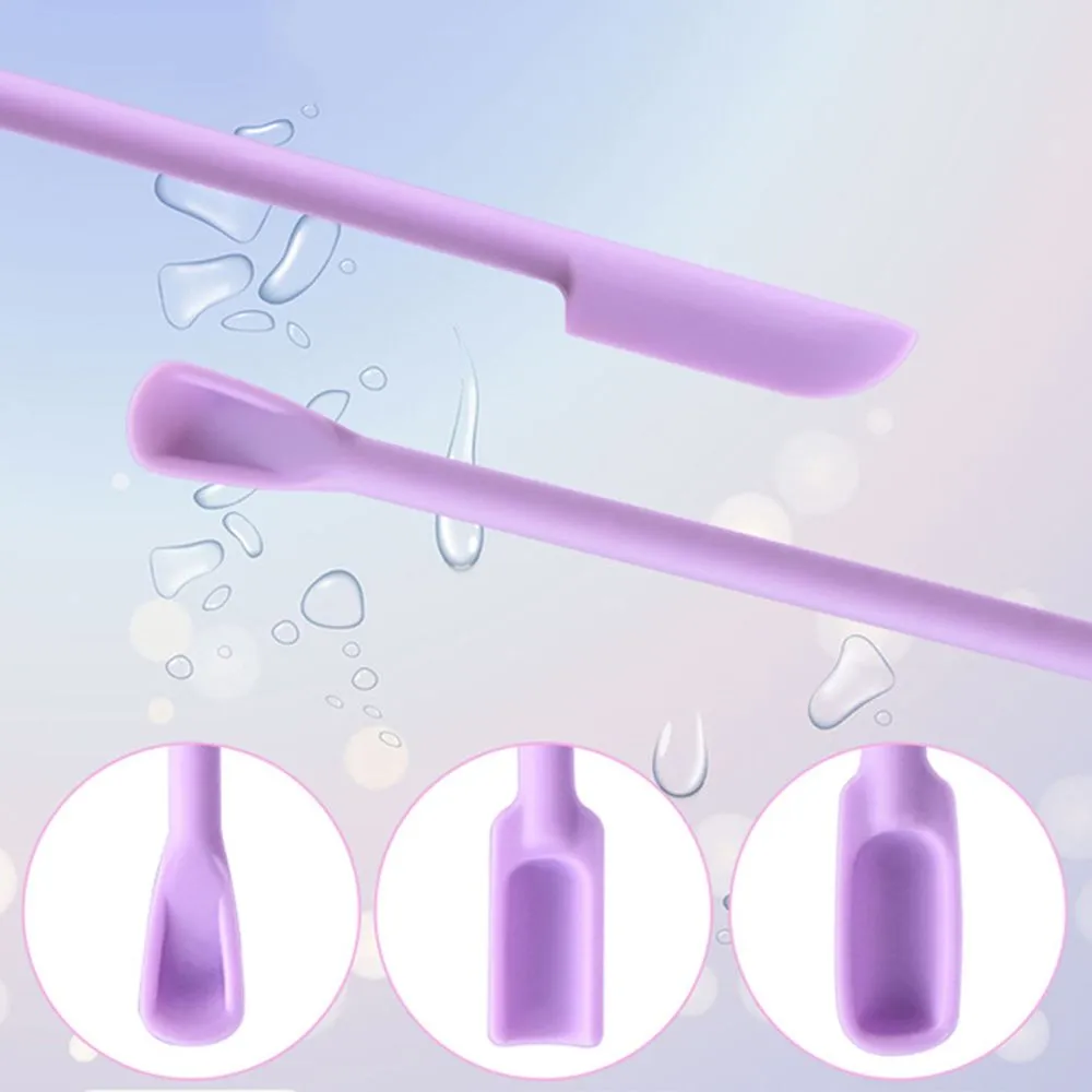 3 unids/set crema última gota cepillo para mascarilla facial herramientas de belleza espátula de silicona raspador de botella profunda brochas de maquillaje cuchara cosmética — image 6