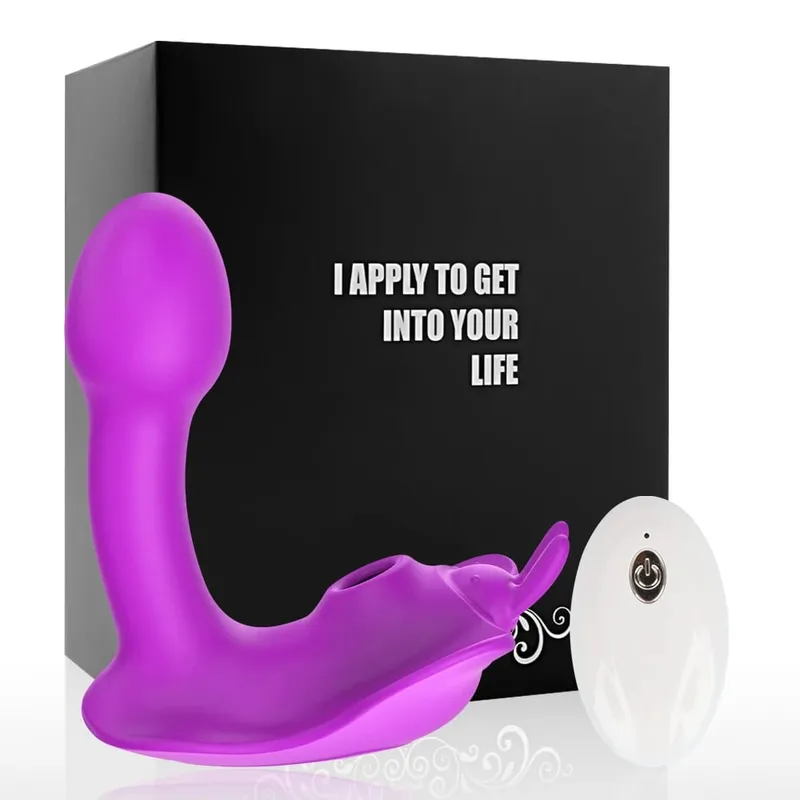 Sucker Vibrator Dildo untuk Wanita Bergetar Klitoris Stimulator Alat Kawalan Jauh Boleh Dipakai G Spot Massager Seluar Dalam Mainan Seks Wanita