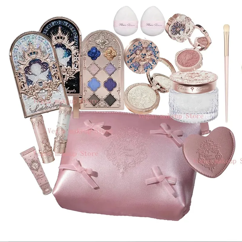 Flower Know Make-up-Set, Little Angel Collection, Make-up-Geschenkbox, Lidschatten, Rouge, mattierter Lippenstift, Textmarker, Komplettset, alles in einem — image 1