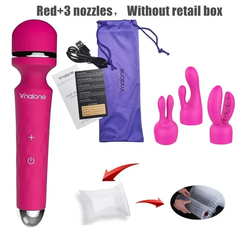 Nalone Rock ที่มีประสิทธิภาพ Clitoris Vibrator ชาร์จ USB Magic Wand AV Vibrator เครื่องนวดผลิตภัณฑ์ทางเพศเพศเร้าอารมณ์ของเล่นสำหรับผู้หญิง — image 13