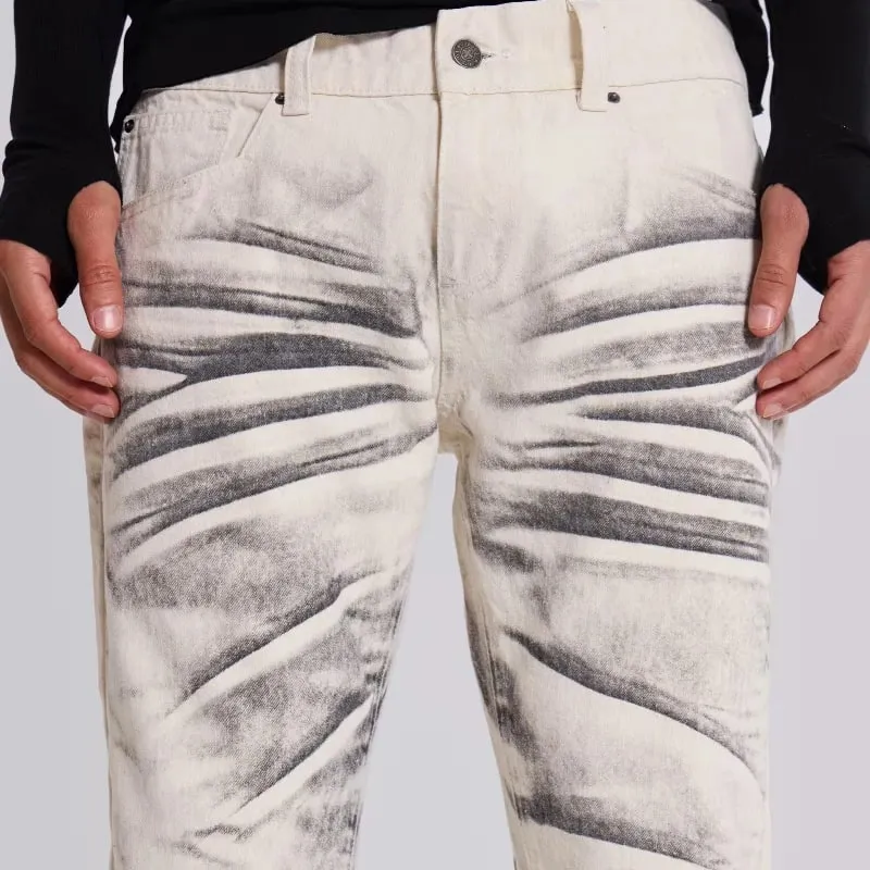 Y2K Vintage Distressed Micro Flaredกางเกงยีนส์ล้างHigh Street Hip Hopขากว้างขากว้างกางเกงGothic Slim Fit Unisexทรัมเป็ตกางเกงยีนส์ — image 5