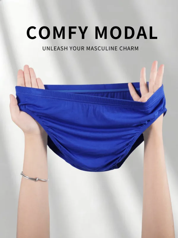 Herren-Slip aus Modal, ultradünn, nacktes Gefühl, niedrige Leibhöhe, hochelastisch, atmungsaktiv, 3D-Konvexbeutel-Unterwäsche