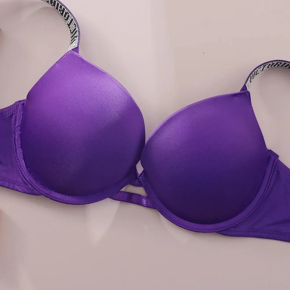 New Push Up Shapewear Adjustable Padded Gathered V Lace Lingerie Set Bra and Brief Women's Sexy Bra and Panty Set Comfortable — image 4