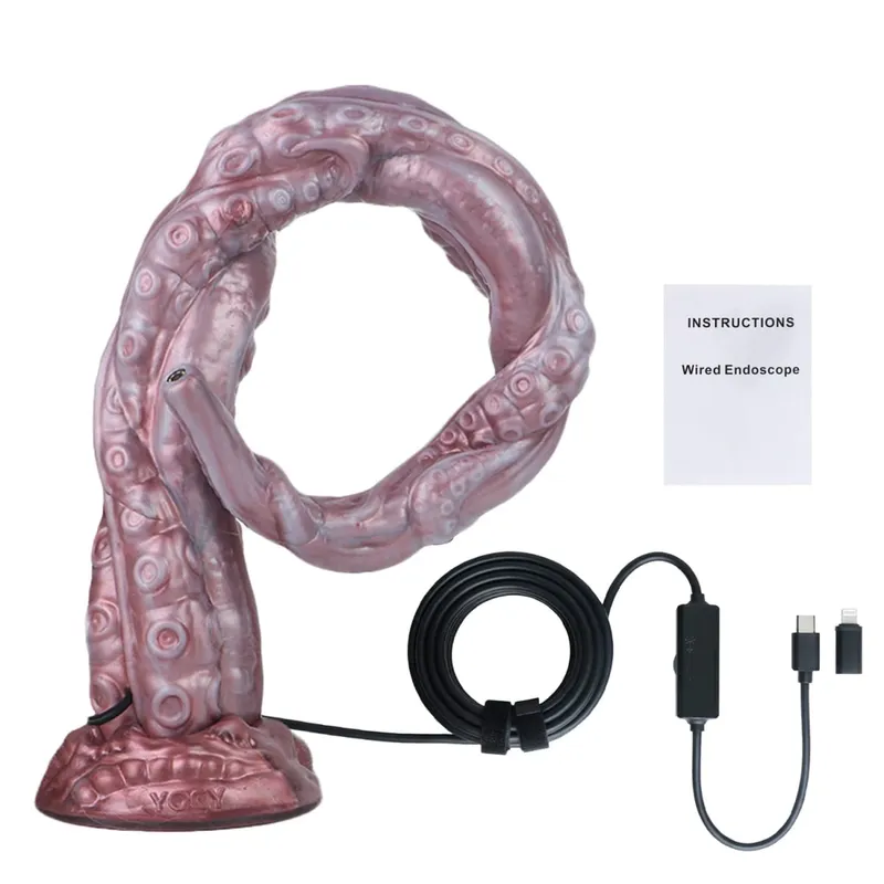 3MP HD Endoskop Kamera Silikon Anal Plug Mit 8 LED Lichter Echtzeit Betrachtung Dildo IP68 Wasserdichte Sex Spielzeug Für erwachsene — image 3
