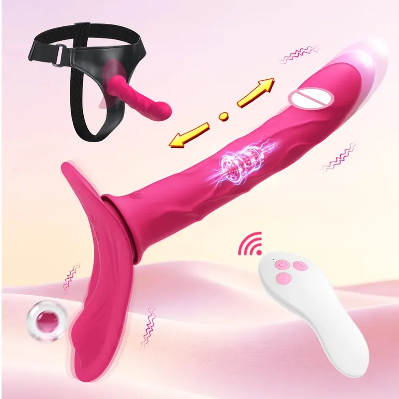 Vibratore spintore, telecomando, cinturino vibrante in silicone, punto G, indossabile, vibratori, mutandine, giocattolo del sesso per le donne — image 8