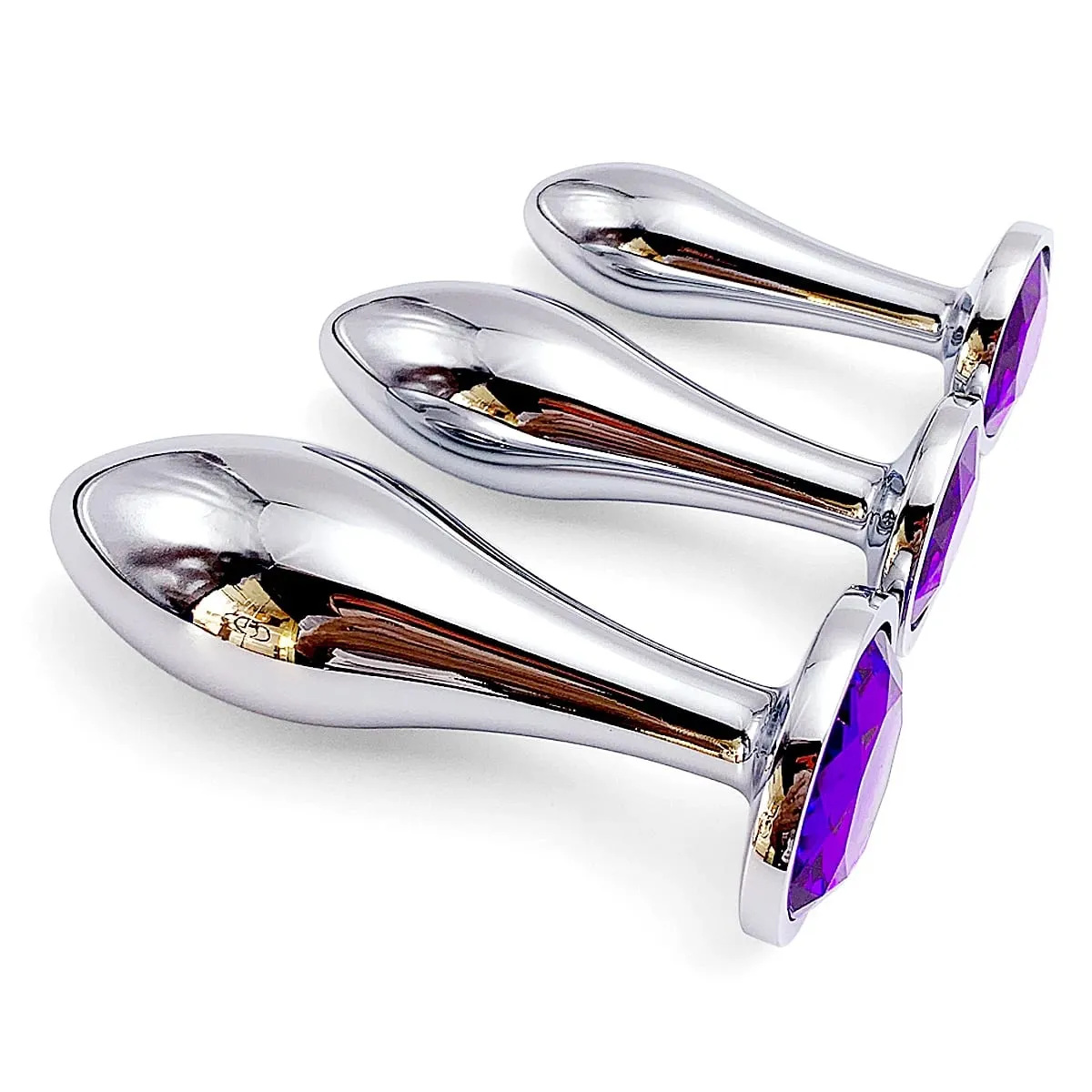 1 ชิ้นโลหะ Anal Plug สามขนาดอัญมณีฐานนวด G-Point ผู้ใหญ่ Pleasure Sex Toy สำหรับ Sexual Wellness — image 1