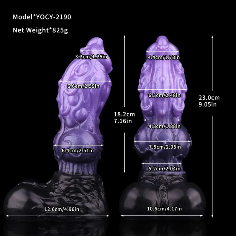 Monster Dragon Pik Anal Dildoer Dobbeltlag Penis Vaginal Anus Masturbator Silikone Sexlegetøj Til Voksne Kvinder Mænd Flirter — image 11