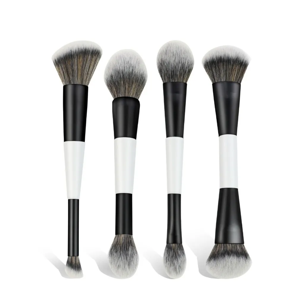 Pennello per contorno viso F4 a doppia estremità Pennello per correttore multiuso per ombretto ad alta copertura Pennello per fard in polvere per bellezza cosmetica — image 1