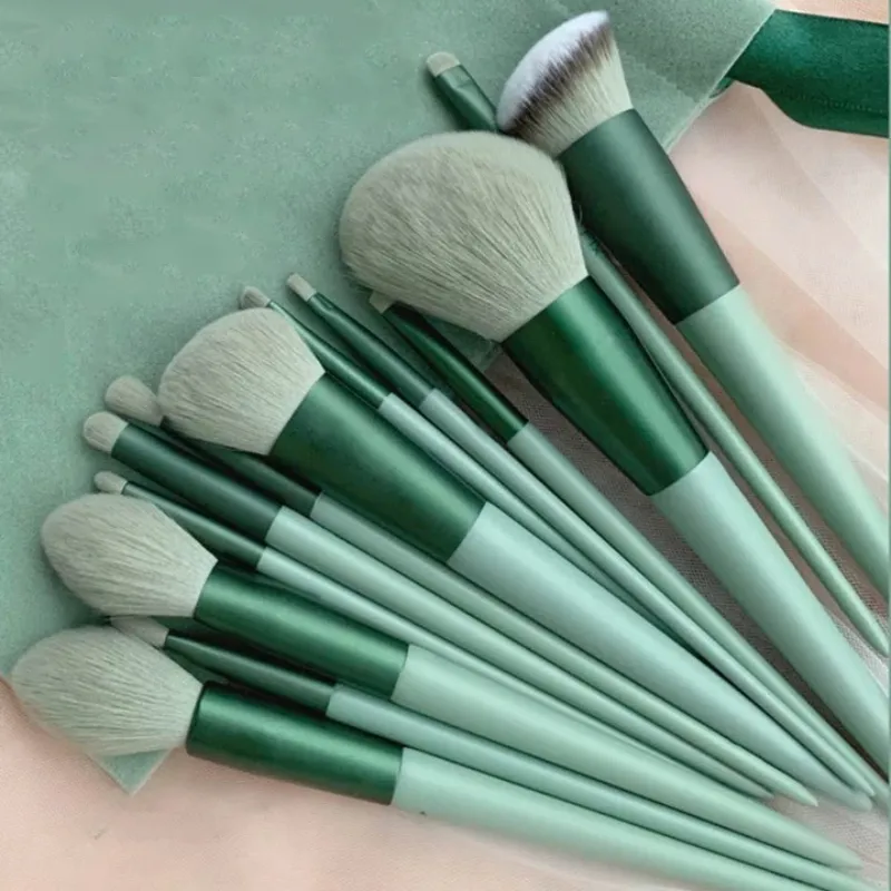 Juego de brochas de maquillaje suaves y esponjosos, 13 Uds., para base cosmética, colorete en polvo, sombra de ojos, brocha de maquillaje para mezclar Kabuki, herramienta de belleza — image 4