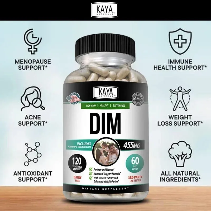DIM Capsules - DIM Supplement for Men and Women | Herbal Supplement for Hormone Balance Menopause and Prostate — image 3