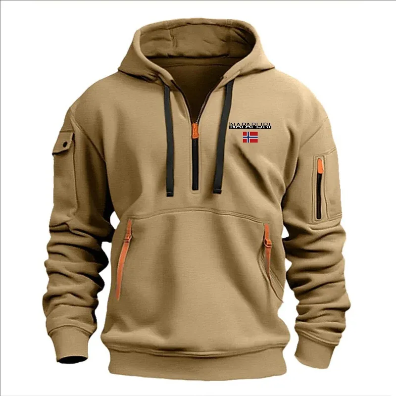 Men's and Women's Printed Hooded Sweatshirts Loose Pullover Black Camel Fashionable Spring and Autumn Hoodies for Men and Women — image 5