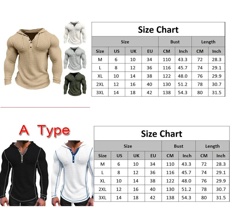 Spring Solid Color Slim Fit Long Sleeved T-shirt Men's Hooded Breathable Sports Top Waffle Cotton Casual Long Sleeved Shirt — image 6