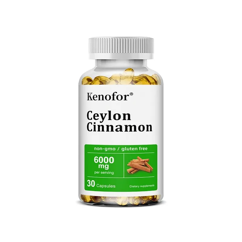 Integratore di cannella di Ceylon 6000mg - Supporto energetico e per la salute del cuore Antiossidante Non OGM e senza glutine - 30/60/120 Capsule