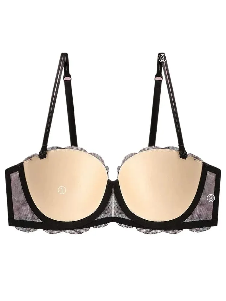 Soutien-gorge minimiseur violet, grande taille, dentelle douce, sans fil, Anti-affaissement, grand buste, aspect plus petit, respirant, offre spéciale, M-XL — image 6