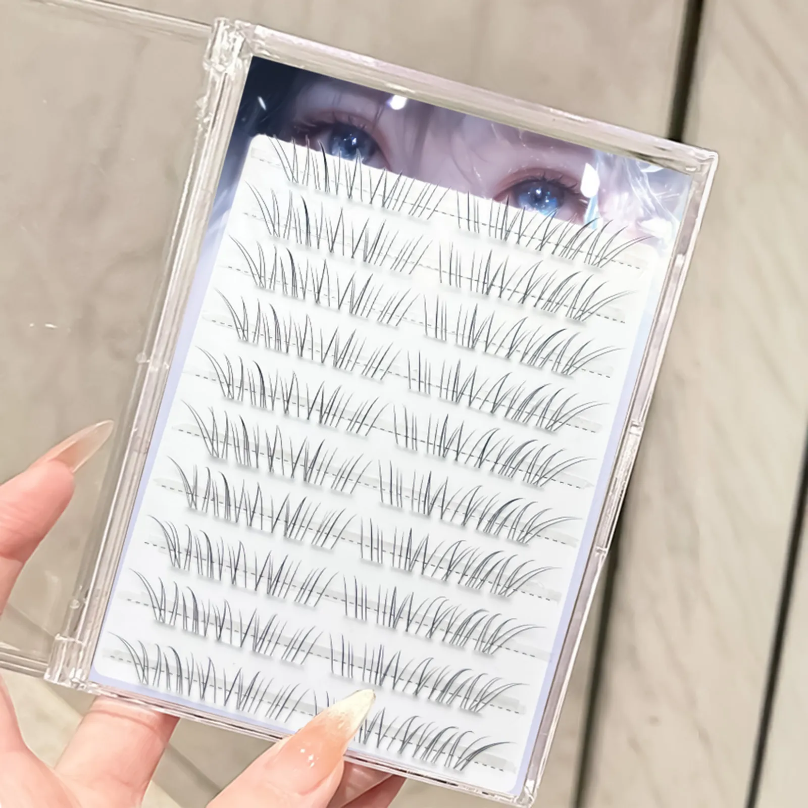Air Ultralight ขนตา DIY ขนตากลุ่มธรรมชาติสด C Curl 9-11 มม.สีดำ Lash EXTENSION Flying Eye Lashes — image 3