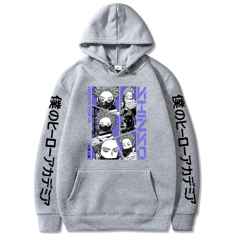 Anime My Hero Academia Hoodies Shinso Hitoshi Print Pullover Sweatshirts Harajuku Cartoon Style Crewneck Women Men Street Hoody — image 30