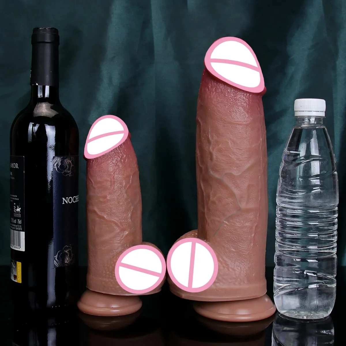 Morbido realistico enorme dildo spesso sensazione di pelle ventosa in silicone pene grande giocattolo del sesso anale per donna uomo coppie masturbazione cazzo — image 3