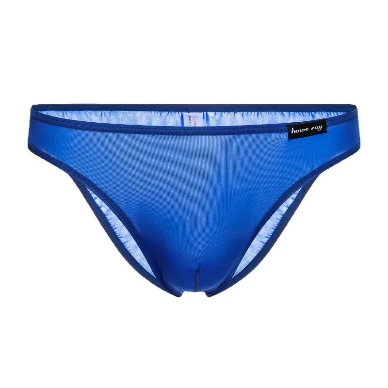 Ice Silk Seamless Briefs Man Bulge Pouch Underwear Sexy Translucent Panties Male Breathable Comfy Underpants Summer Lingerie — image 2