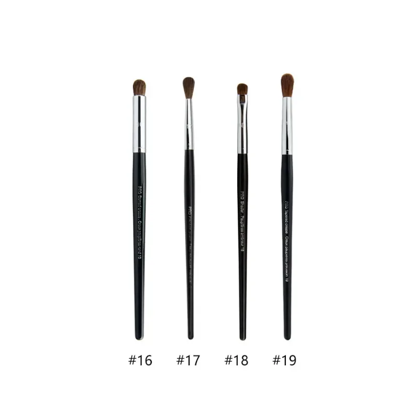 4 stk/sæt Pro Allover øjenskygge makeup børster Læbebryn Precision Concealer Blending Kuppelformet krøllet Smudge Highlight Make Up Brush — image 12
