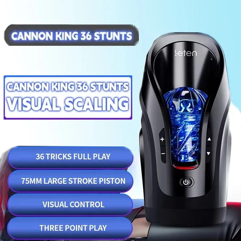 Leten Thrusting-Pro Automatisk Teleskopisk 75MM Kraftfull Thrusting Vagina High Speed Intellegent Voice Masturbator Sexleksak för män — image 3