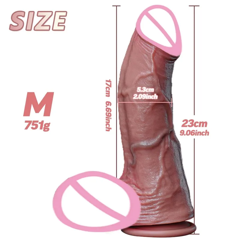 New Realistic Soft Double Silicone Big Dildo Vaginal Masturbation Suction Cup Porn Dick Woman Anal Sex Toy 2Colors Penis 6 Sizes — image 11