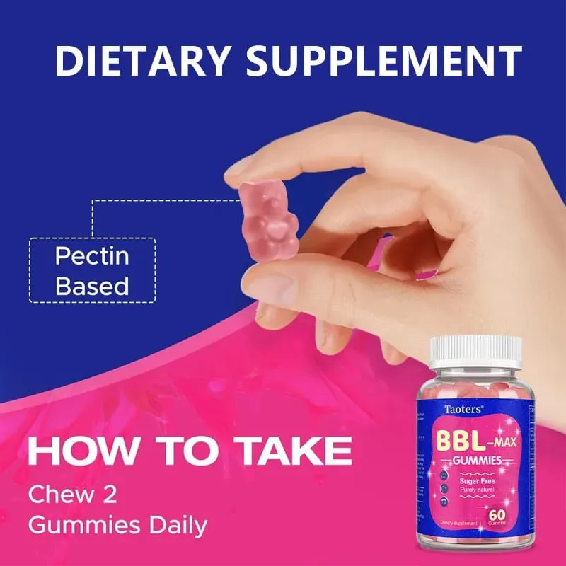 Gomme gommose per l'ingrandimento dei glutei da donna - BBL- MAX Gummies - con multivitaminici ed estratti di erbe — image 5
