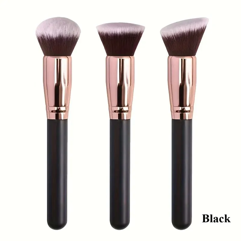 3ks profesionální sada štětců na make-up se štětci na tvářenku a oční stíny - Soft Nylon Bistles Portable Travel-Friendly Co